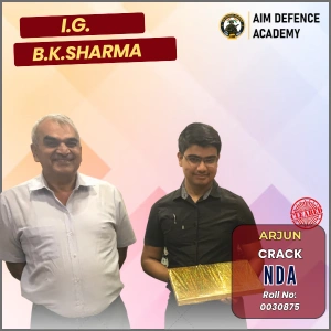 Arjun cleared NDA exam at AIM Defence Academy, Roll No. 0030876