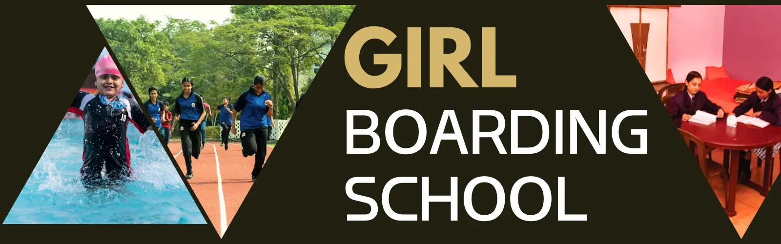 Girls Boarding School at AIM Defence Academy with disciplined cadets in uniform during morning drill.