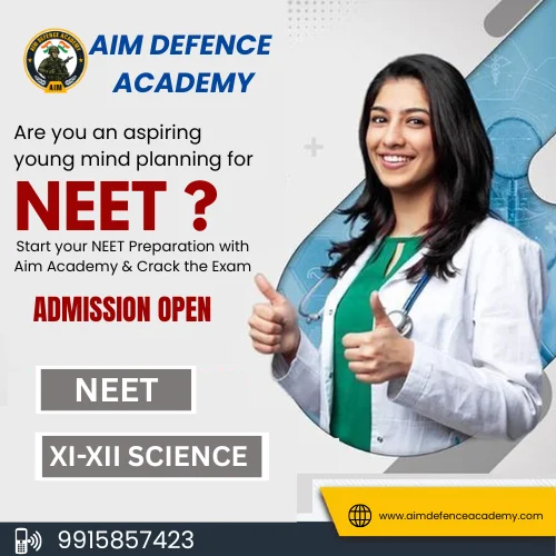 Motivational classroom environment during NEET coaching at AIM Defence Academy.
